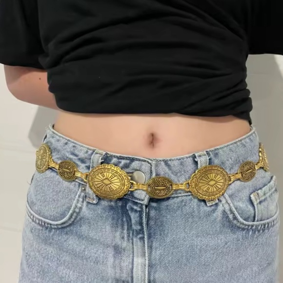 Vintage Retro Gold Chain Belt - Picture 7 of 7